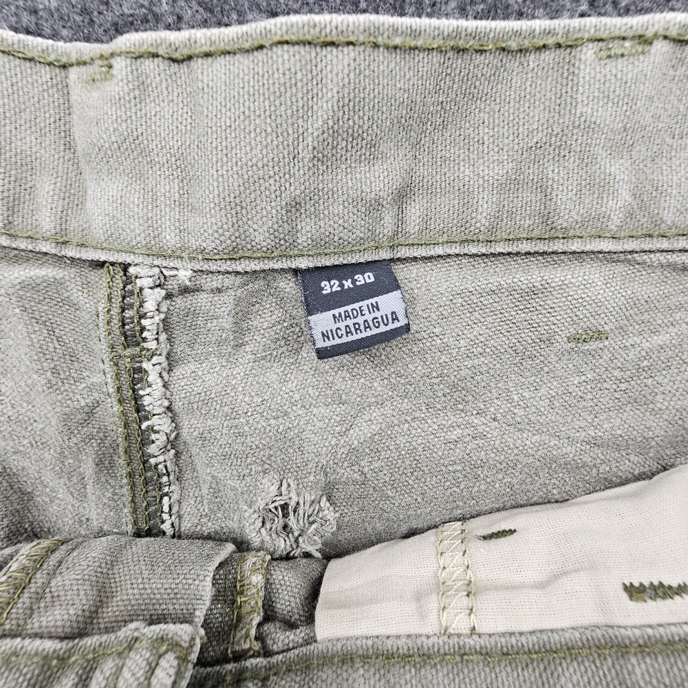 Paint Splattered Faded Green Carhartt Carpenter work pants B11 MOS 32x30 Men's - Picture 10 of 14